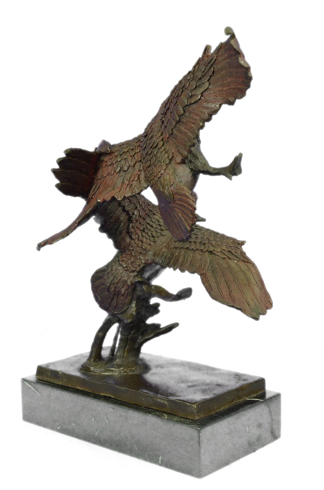 Ducks in Flight Duck Game Hunter Gift Bird Wildlife Gift Bronze Marble Statue