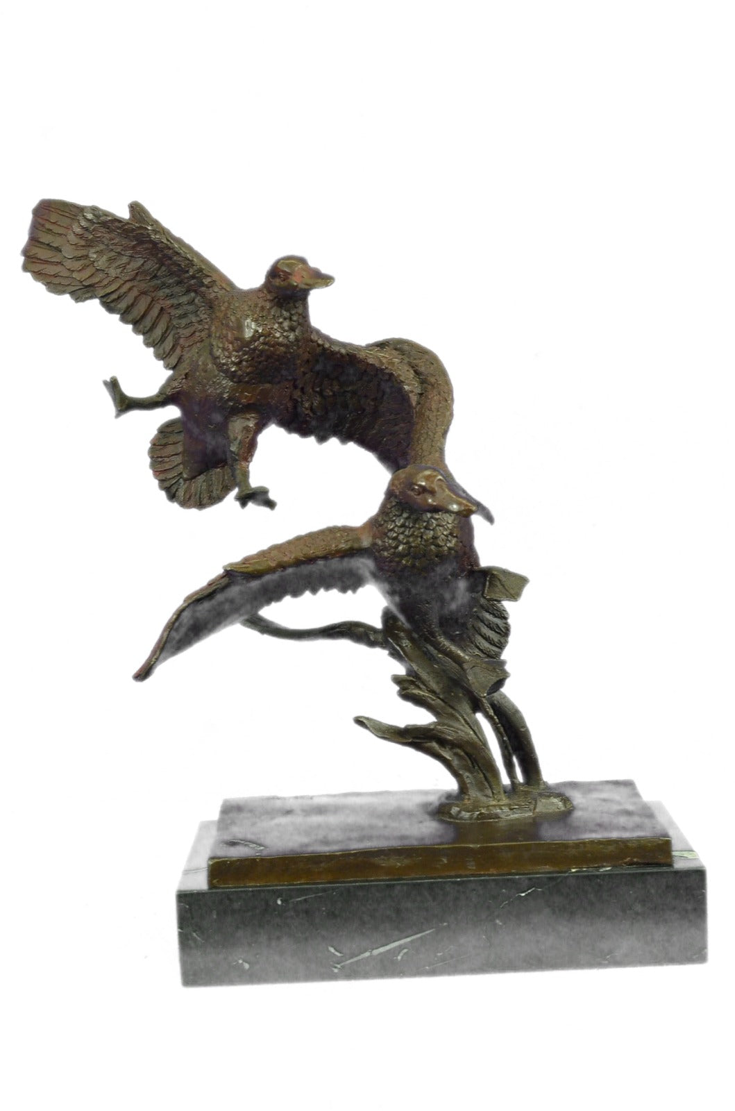 Ducks in Flight Duck Game Hunter Gift Bird Wildlife Gift Bronze Marble Statue