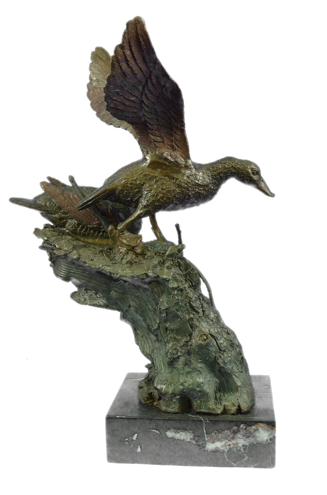 Bronze Sculpture Art Deco Ducks Home Cabin Decor Animal Hot Cast Lost Wax Figure