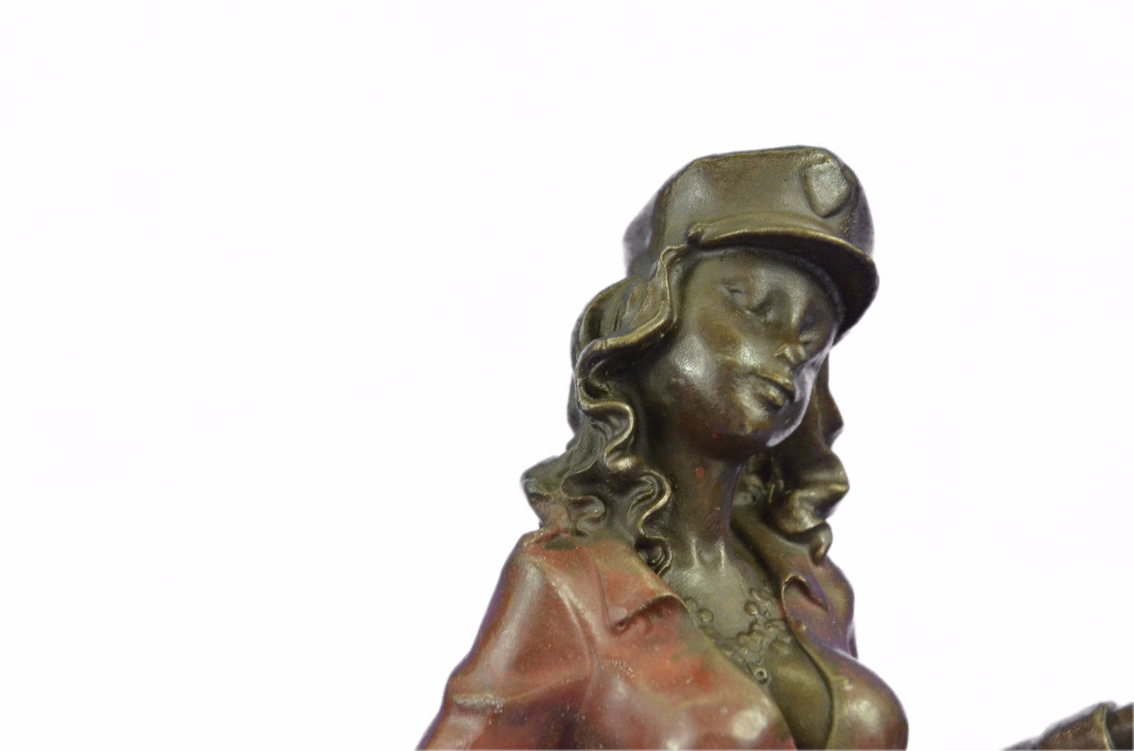 Handcrafted Botero Style Signed Original Cubby Woman Bronze Sculpture Stature