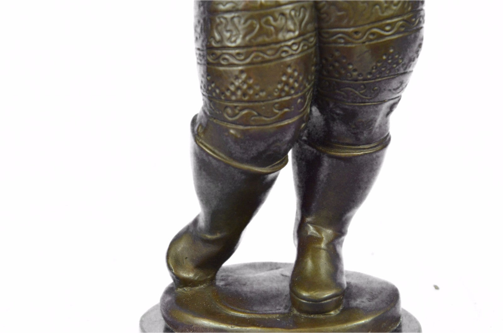 Handcrafted Botero Style Signed Original Cubby Woman Bronze Sculpture Stature