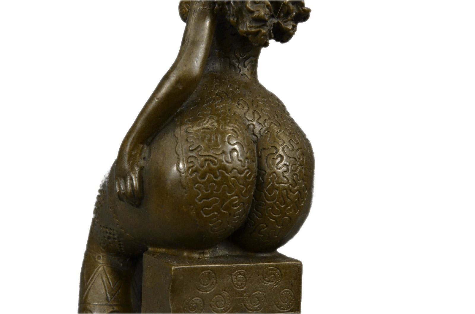 Figure Woman Posing a Tribute to Fernando Botero Bronze Sculpture Statue