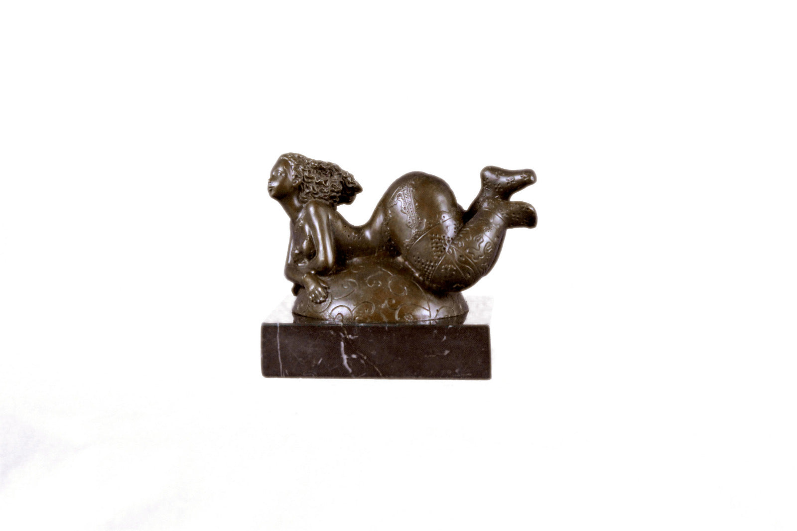 Signed Original a Tribute to Botero Female Bronze Sculpture Statue Figurine