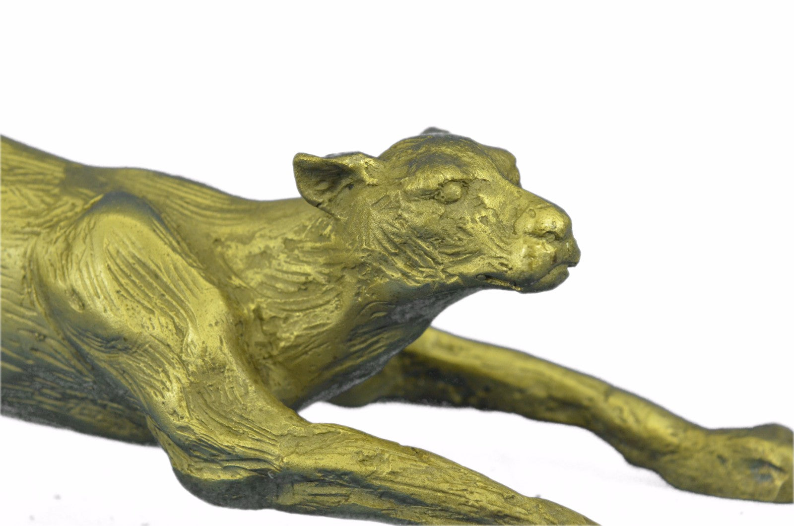 Bugatti Jaguar Panther Leopard Cougar Big Cat Car Collector Bronze Statue