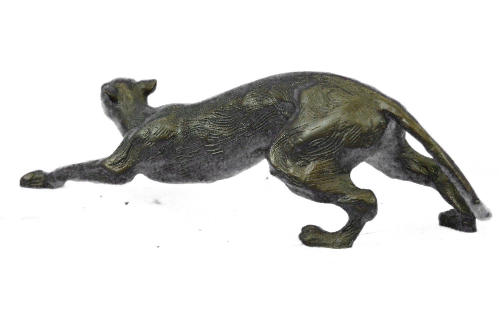 Jaguar Panther Leopard Cougar Big Cat Car Collector Bronze Sculpture Statue Gift