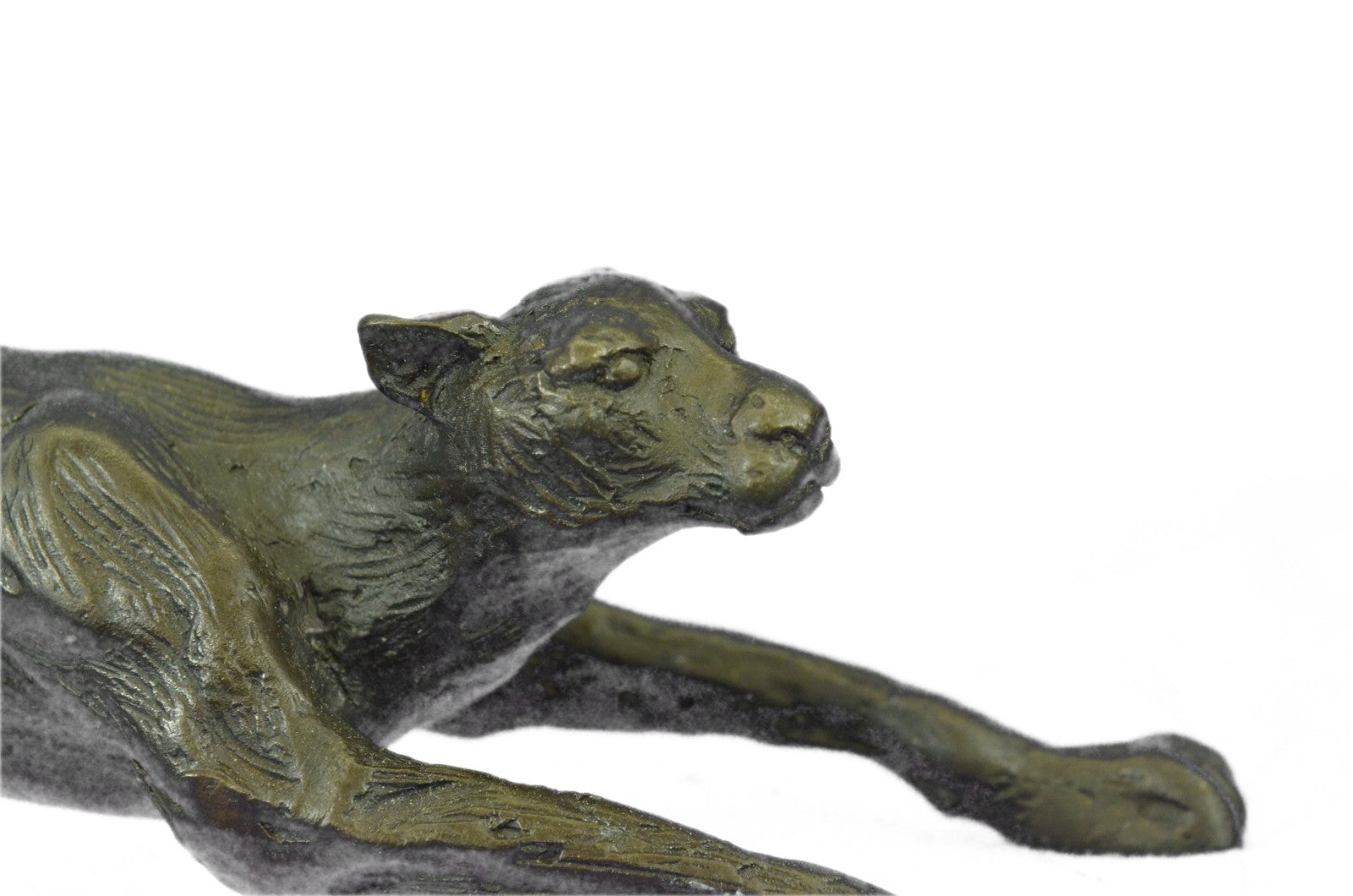 Jaguar Panther Leopard Cougar Big Cat Car Collector Bronze Sculpture Statue Gift