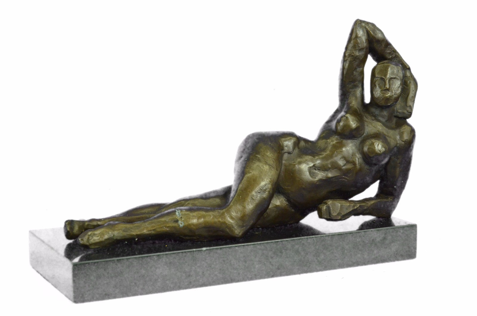 Limited Edition Tribute to Henry Moore Nude Female Bronze Sculpture Marble Figur