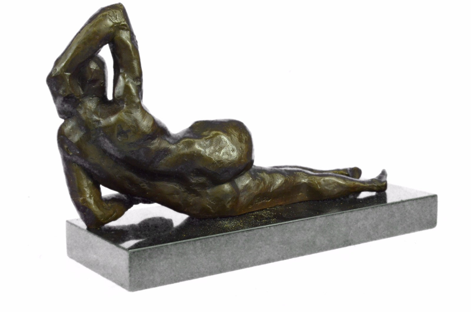 Limited Edition Tribute to Henry Moore Nude Female Bronze Sculpture Marble Figur