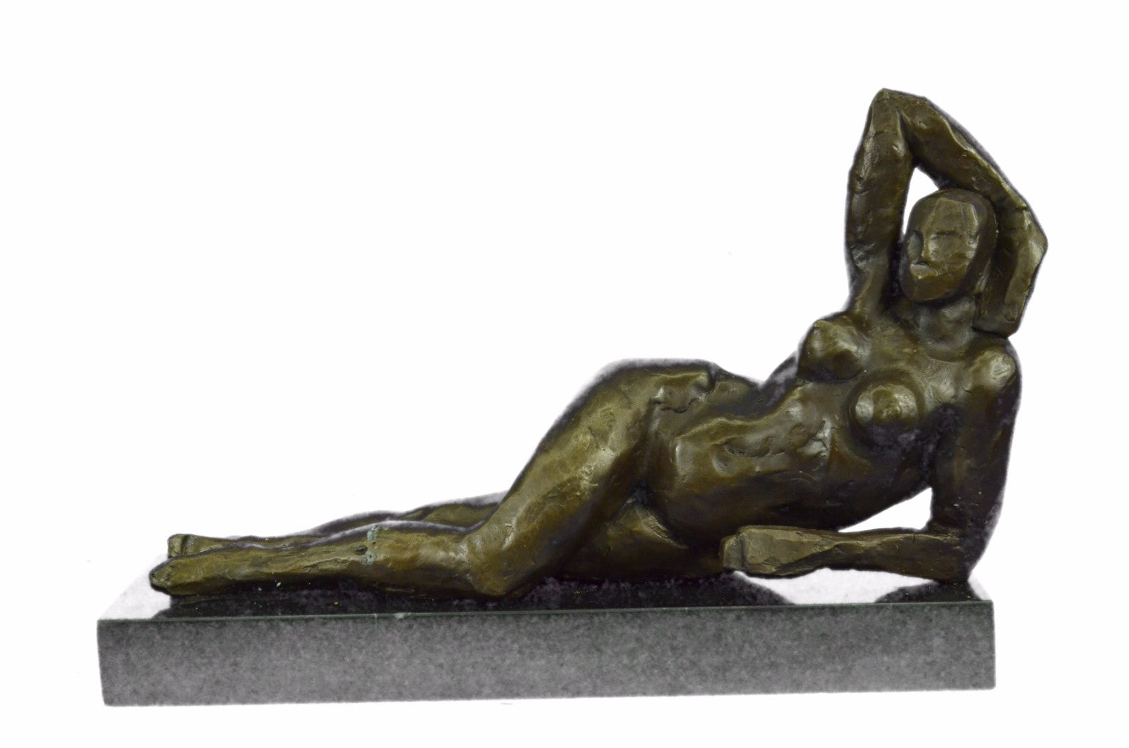 Limited Edition Tribute to Henry Moore Nude Female Bronze Sculpture Marble Figur