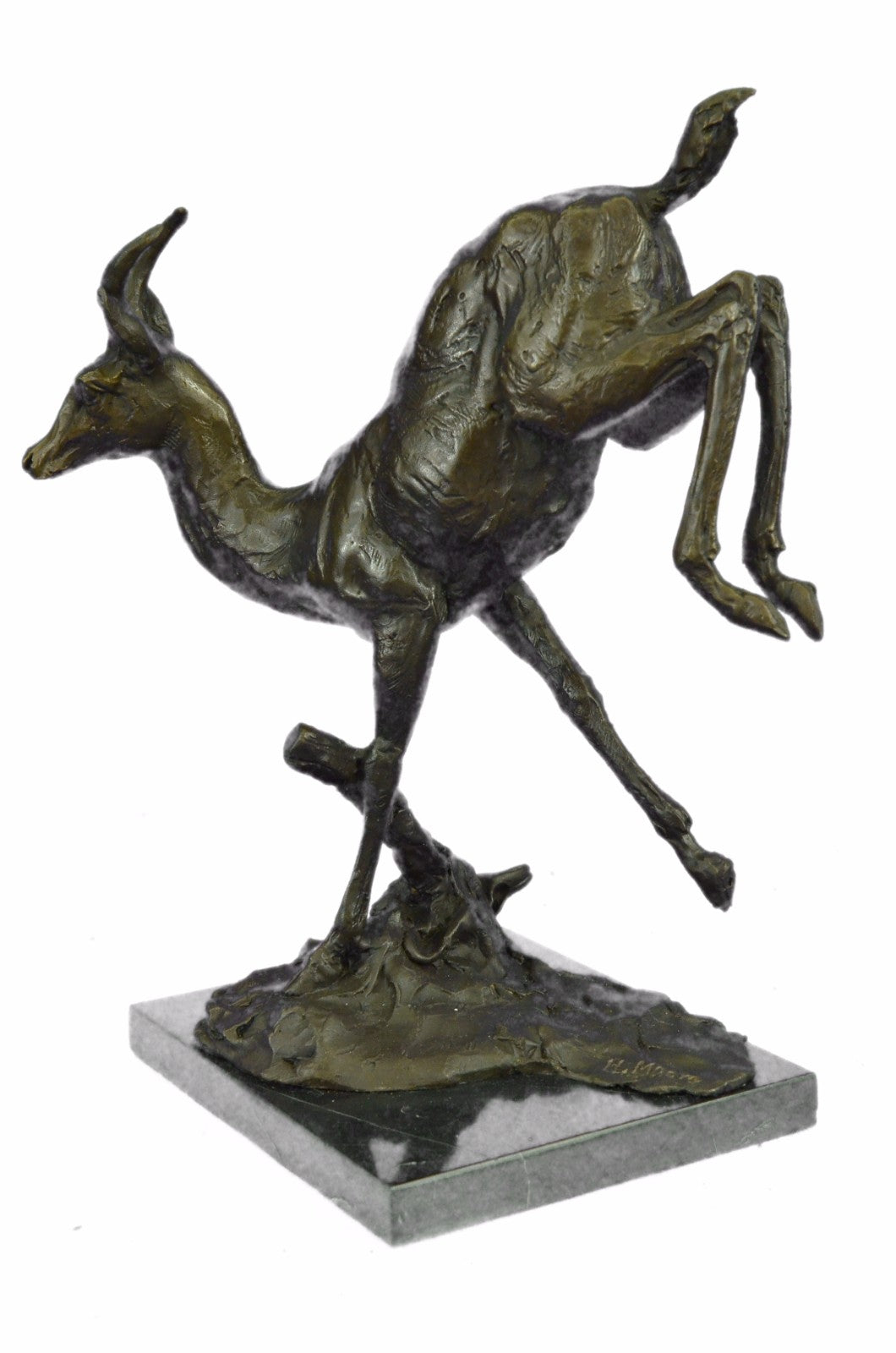 Henry Moore Stag Buck Deer Classic Animal Bronze Sculpture Detailed Figurine