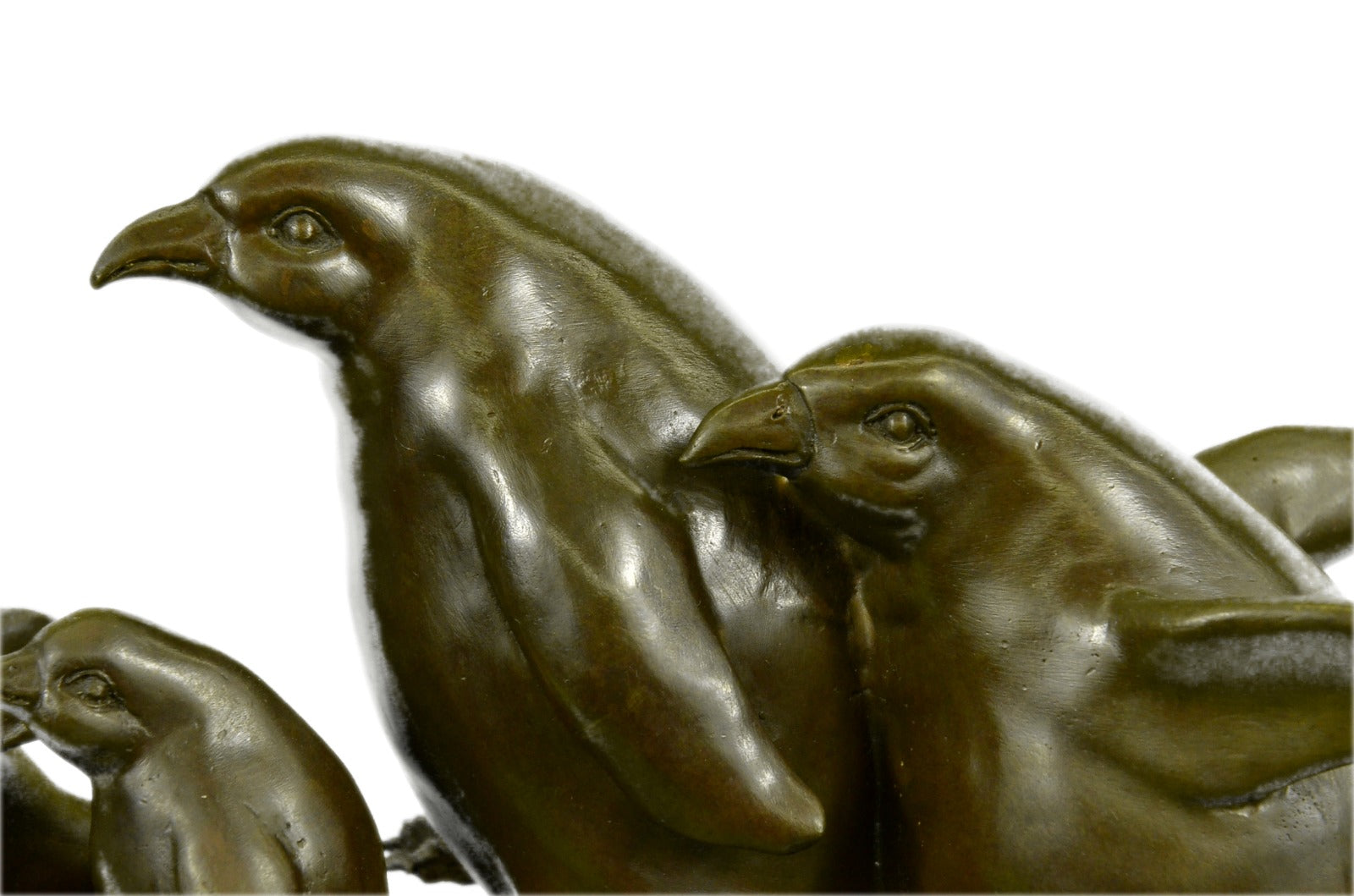 Handcrafted Penguin Family Bird Bronze Sculpture Home Office Home Decoration Art