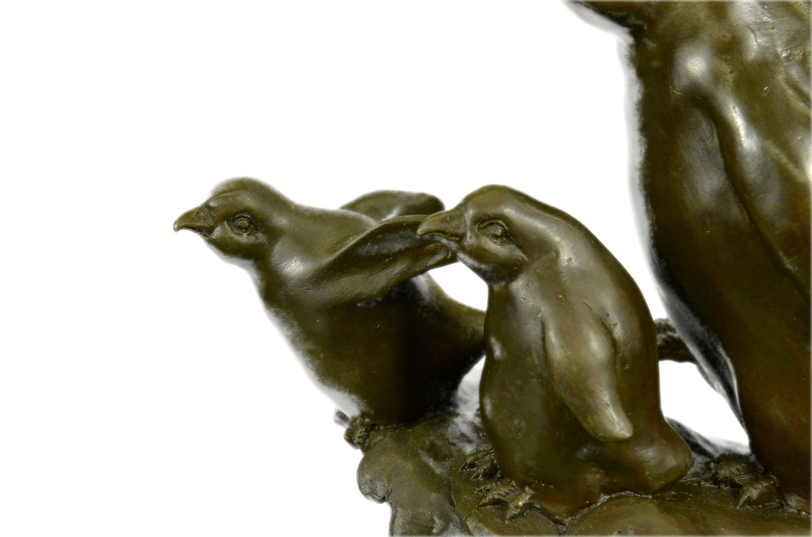 Handcrafted Penguin Family Bird Bronze Sculpture Home Office Home Decoration Art