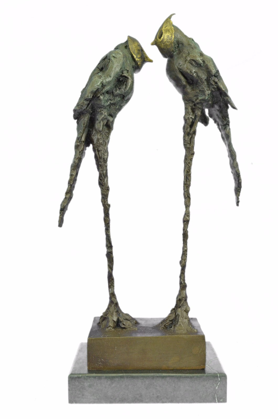 Collector Numbered Edition Original Abstract Modern Art Parrots Bronze Sculpture