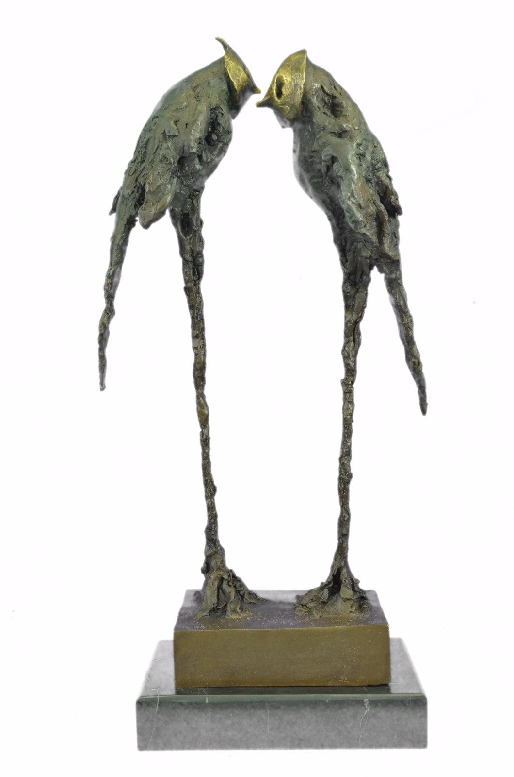 Collector Numbered Edition Original Abstract Modern Art Parrots Bronze Sculpture