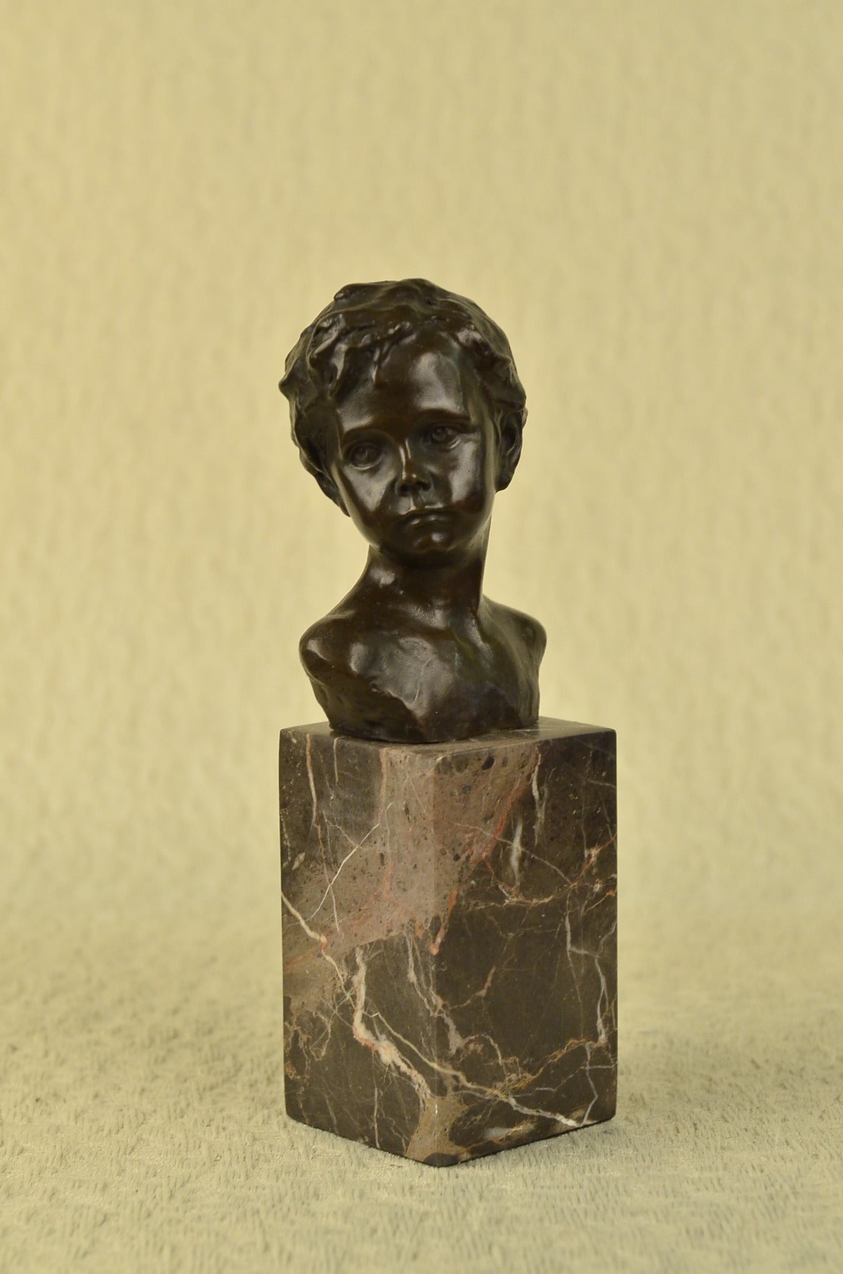 Handcrafted bronze sculpture SALE Classic Elegant Bust Portrait Boy Marble Art