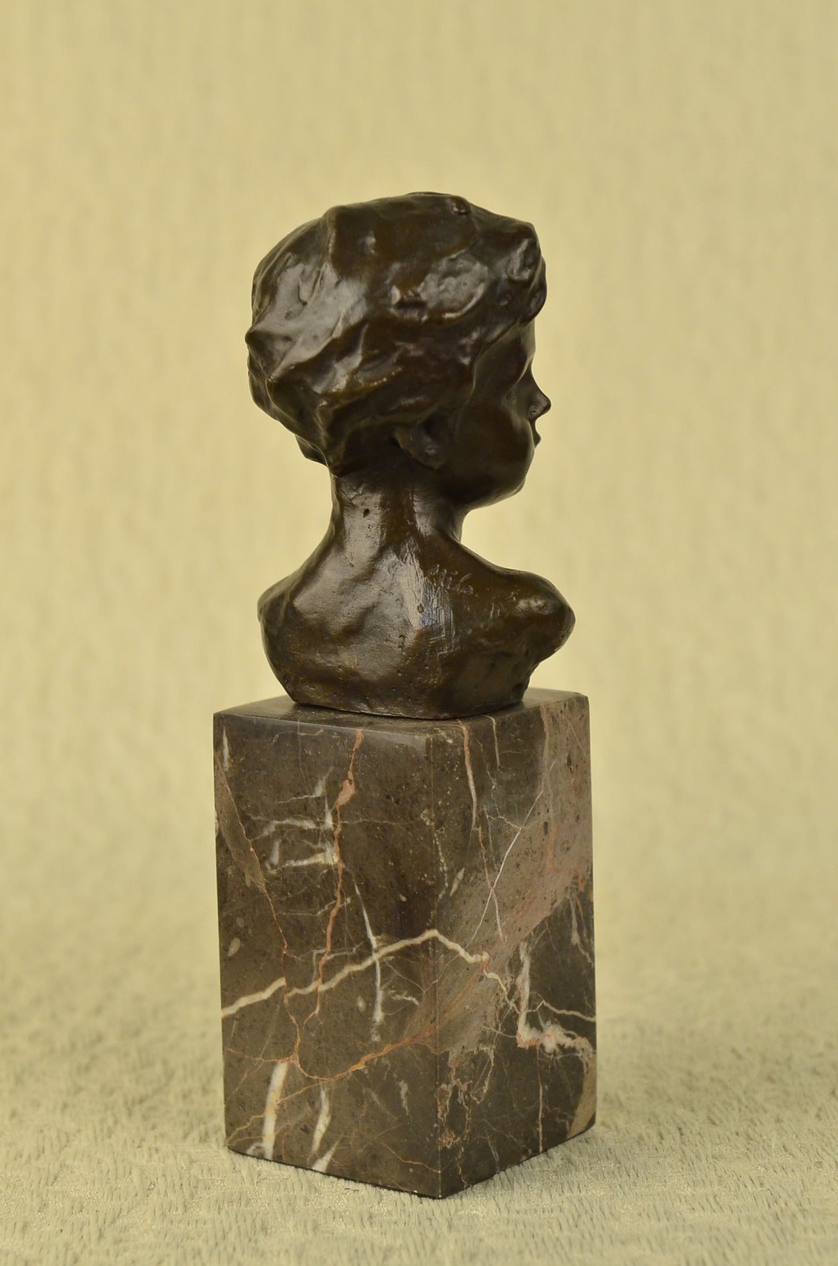 Handcrafted bronze sculpture SALE Classic Elegant Bust Portrait Boy Marble Art