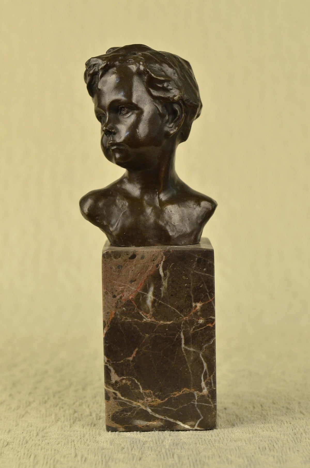 Handcrafted bronze sculpture SALE Classic Elegant Bust Portrait Boy Marble Art