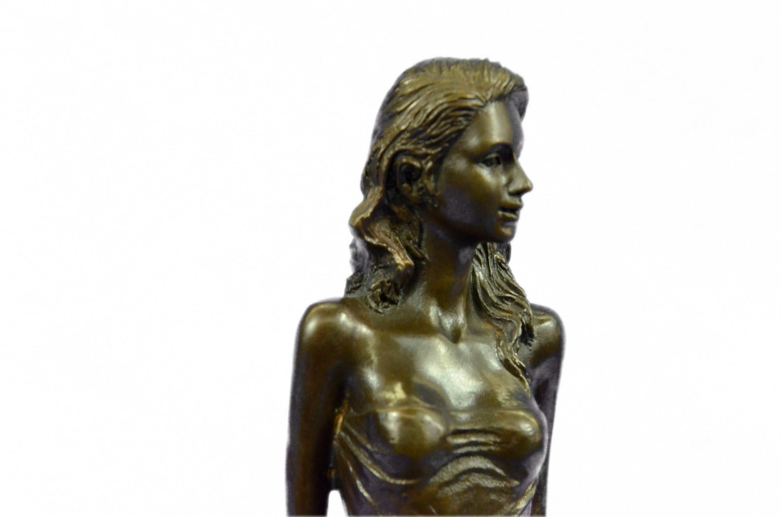 Sexy Woman Large Bronze Sculpture Bookend Book End Nouveau Figurine Hot Cast