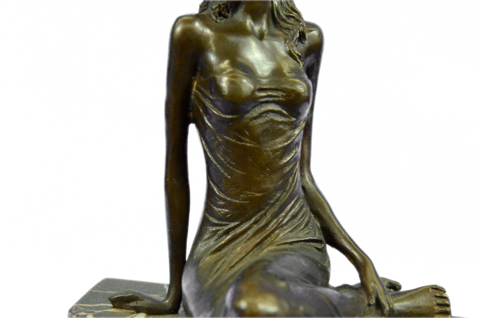 Sexy Woman Large Bronze Sculpture Bookend Book End Nouveau Figurine Hot Cast