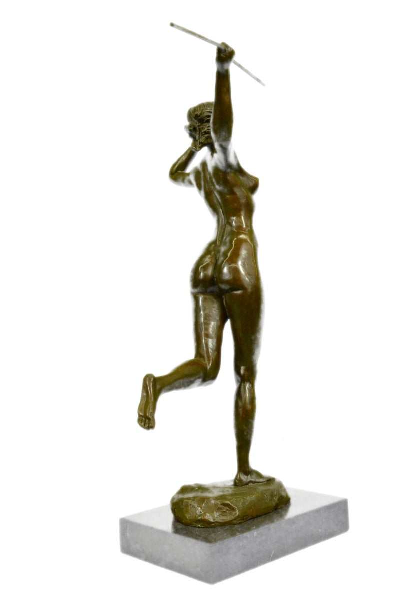 Nude Amazon Warrior Girl Hot Cast Bronze Sculpture European Made By Vitaleh