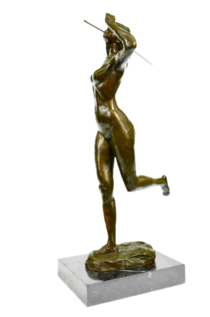 Nude Amazon Warrior Girl Hot Cast Bronze Sculpture European Made By Vitaleh