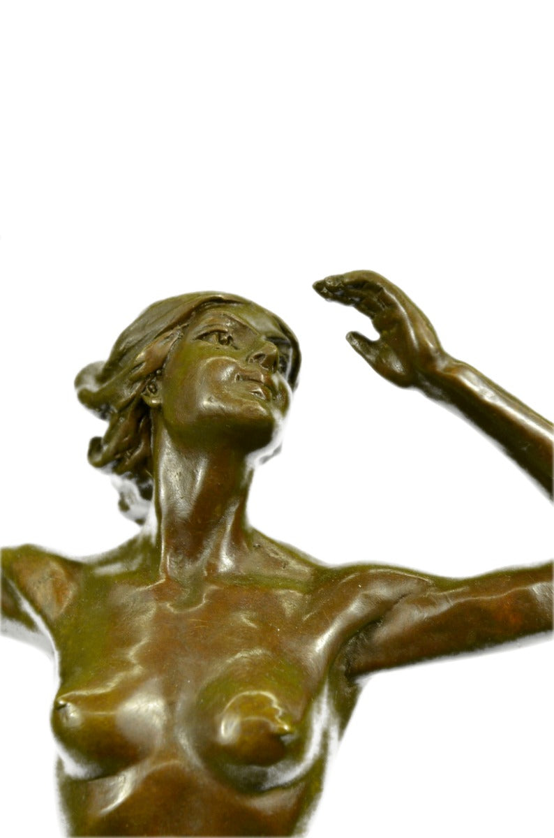 Nude Amazon Warrior Girl Hot Cast Bronze Sculpture European Made By Vitaleh