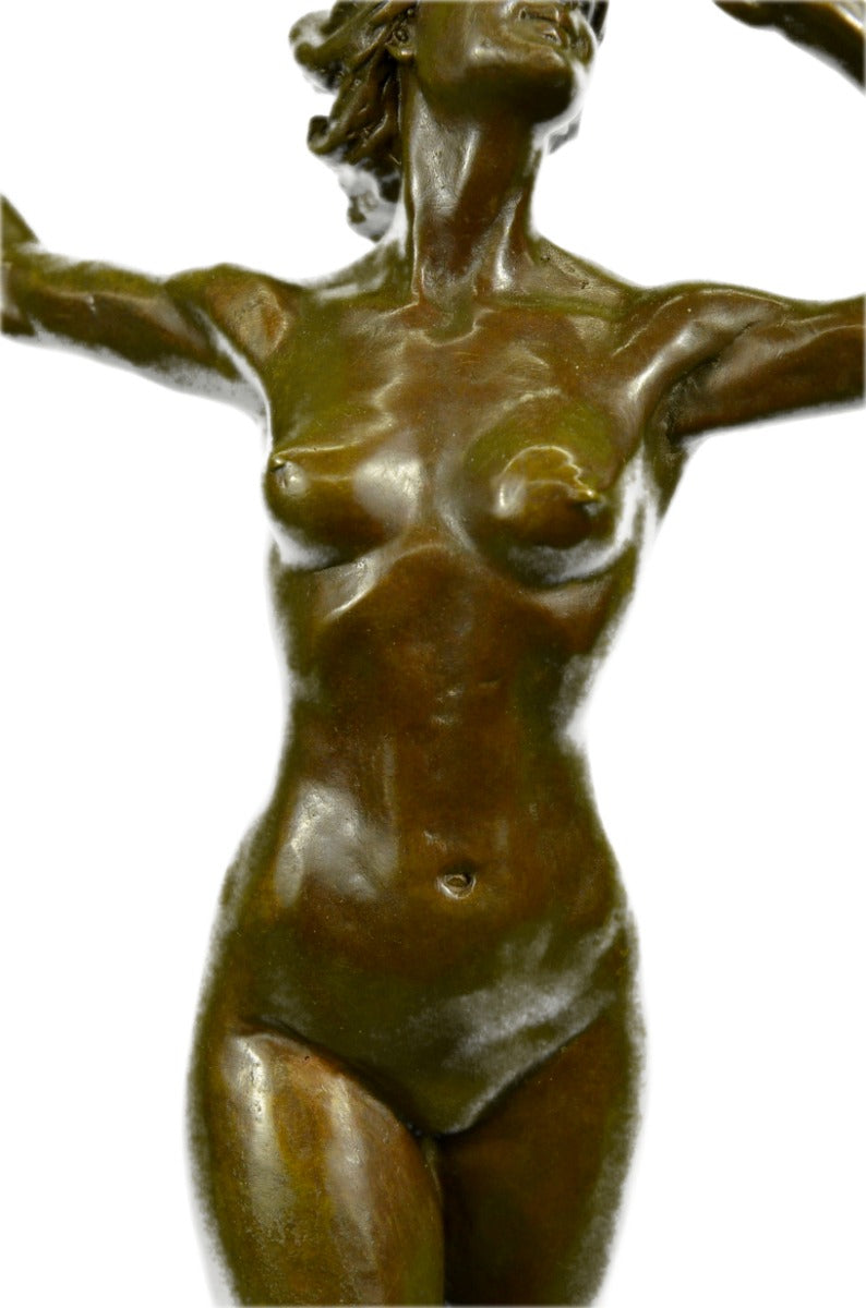 Nude Amazon Warrior Girl Hot Cast Bronze Sculpture European Made By Vitaleh