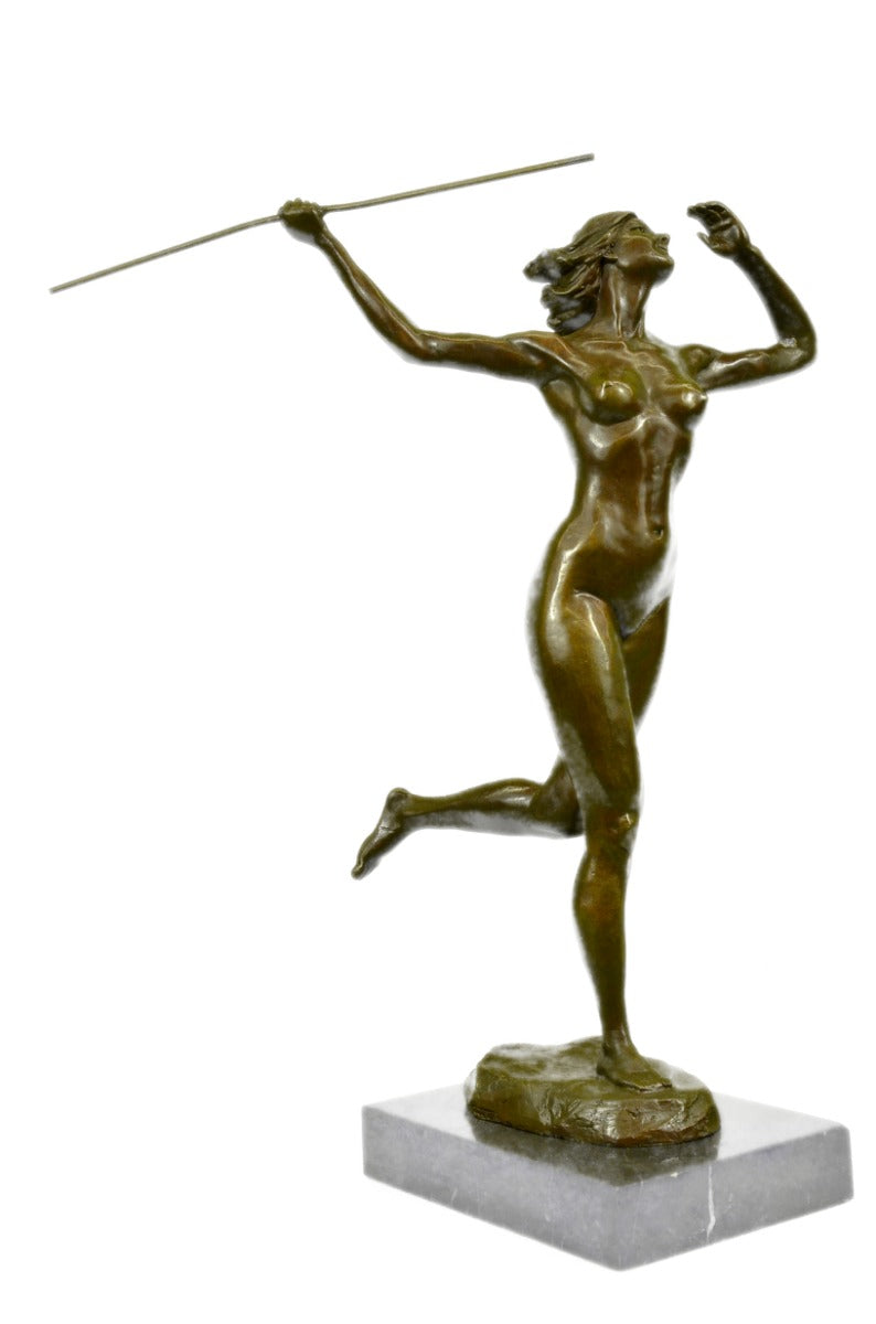 Nude Amazon Warrior Girl Hot Cast Bronze Sculpture European Made By Vitaleh