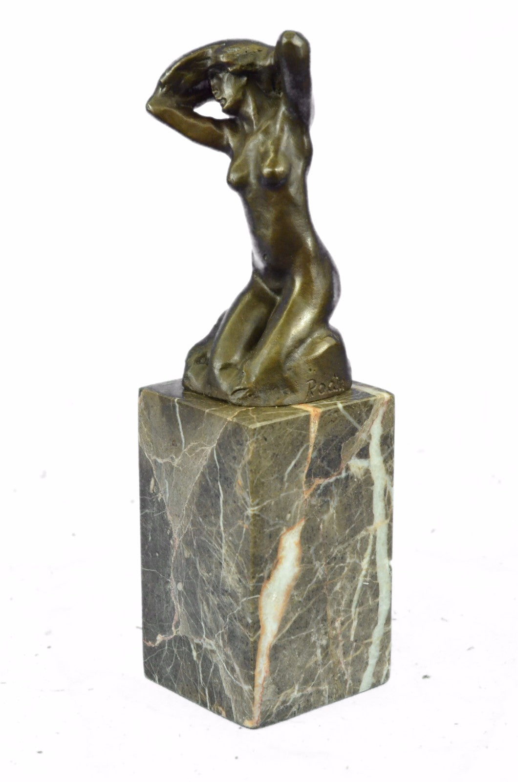 Handcrafted bronze sculpture SALE Dec End Book Bookend Female Nude Rodin Signed