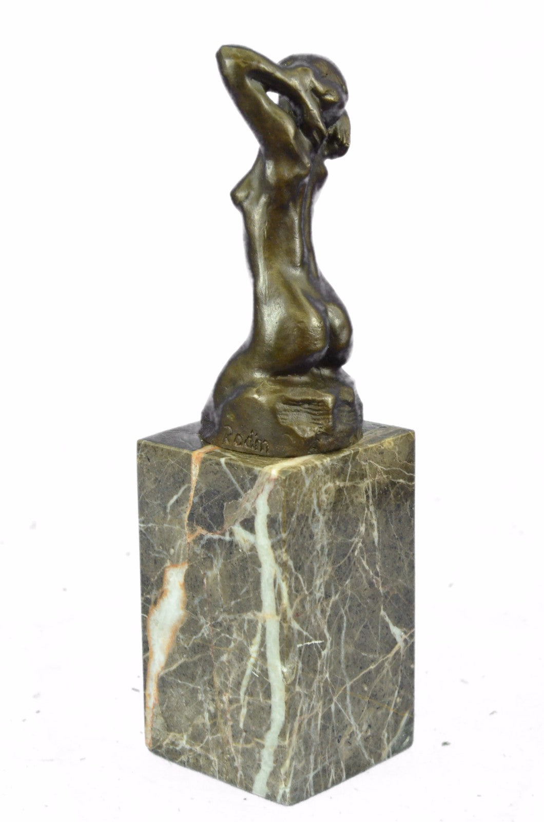 Handcrafted bronze sculpture SALE Dec End Book Bookend Female Nude Rodin Signed