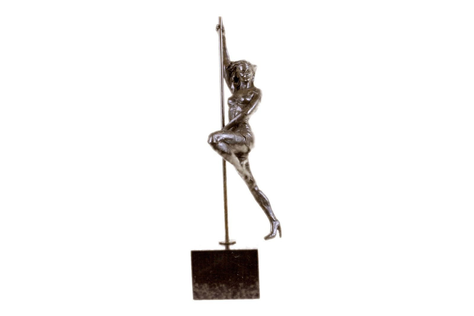 Handcrafted bronze sculpture SALE Vitaleh Base Marble Dancer Pole Lbs 14 Large