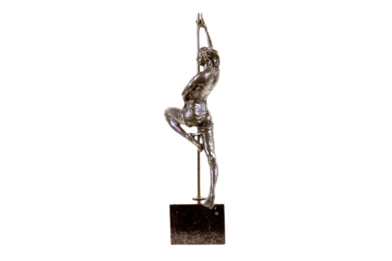 Handcrafted bronze sculpture SALE Vitaleh Base Marble Dancer Pole Lbs 14 Large