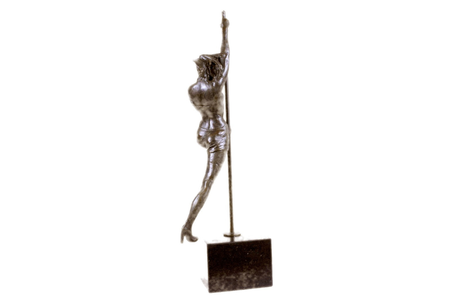 Handcrafted bronze sculpture SALE Vitaleh Base Marble Dancer Pole Lbs 14 Large