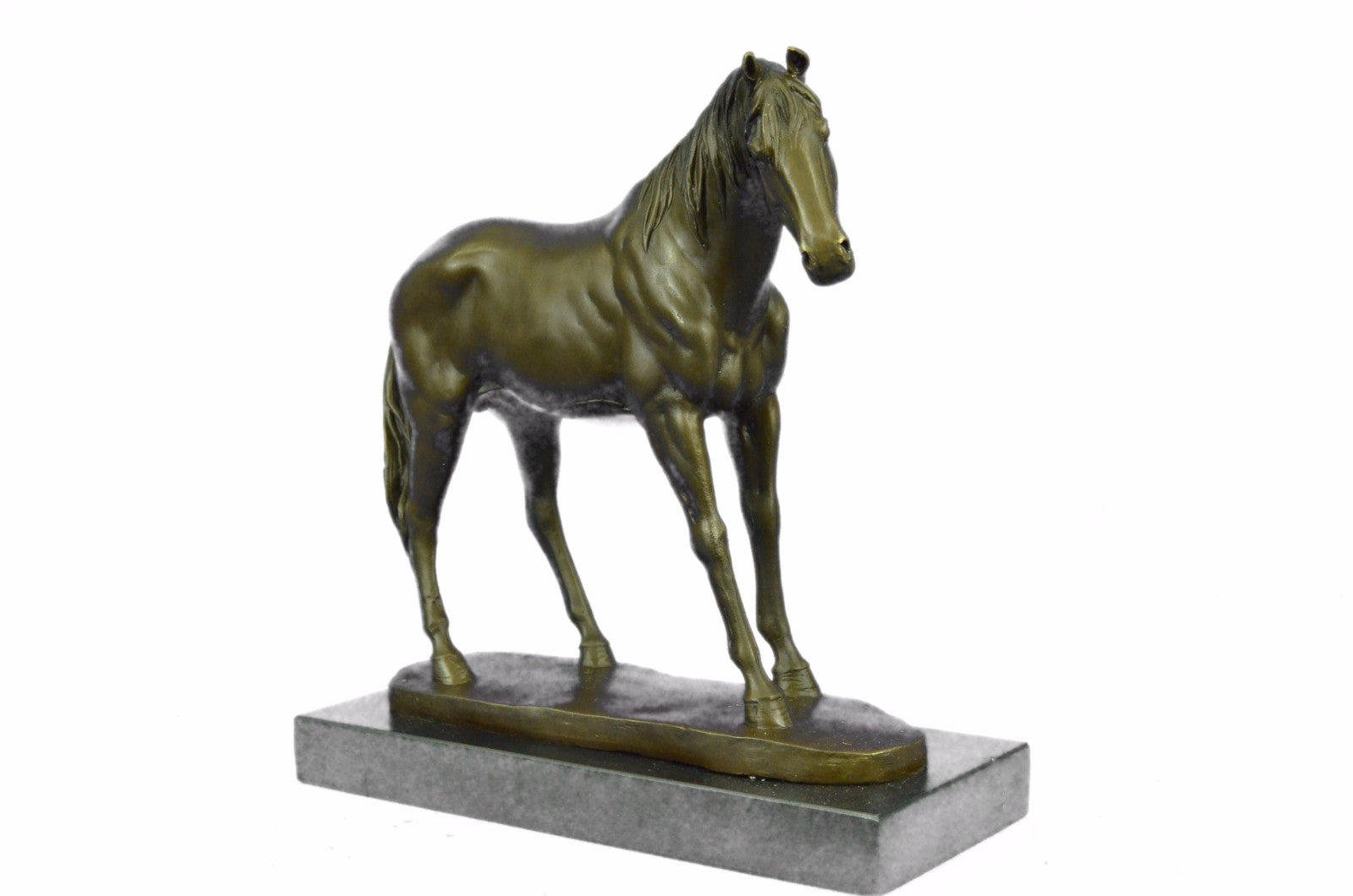 Large 13 Lbs Mene Racing Horse Stallion Bronze SCulpture Hot Cast Figure Decor