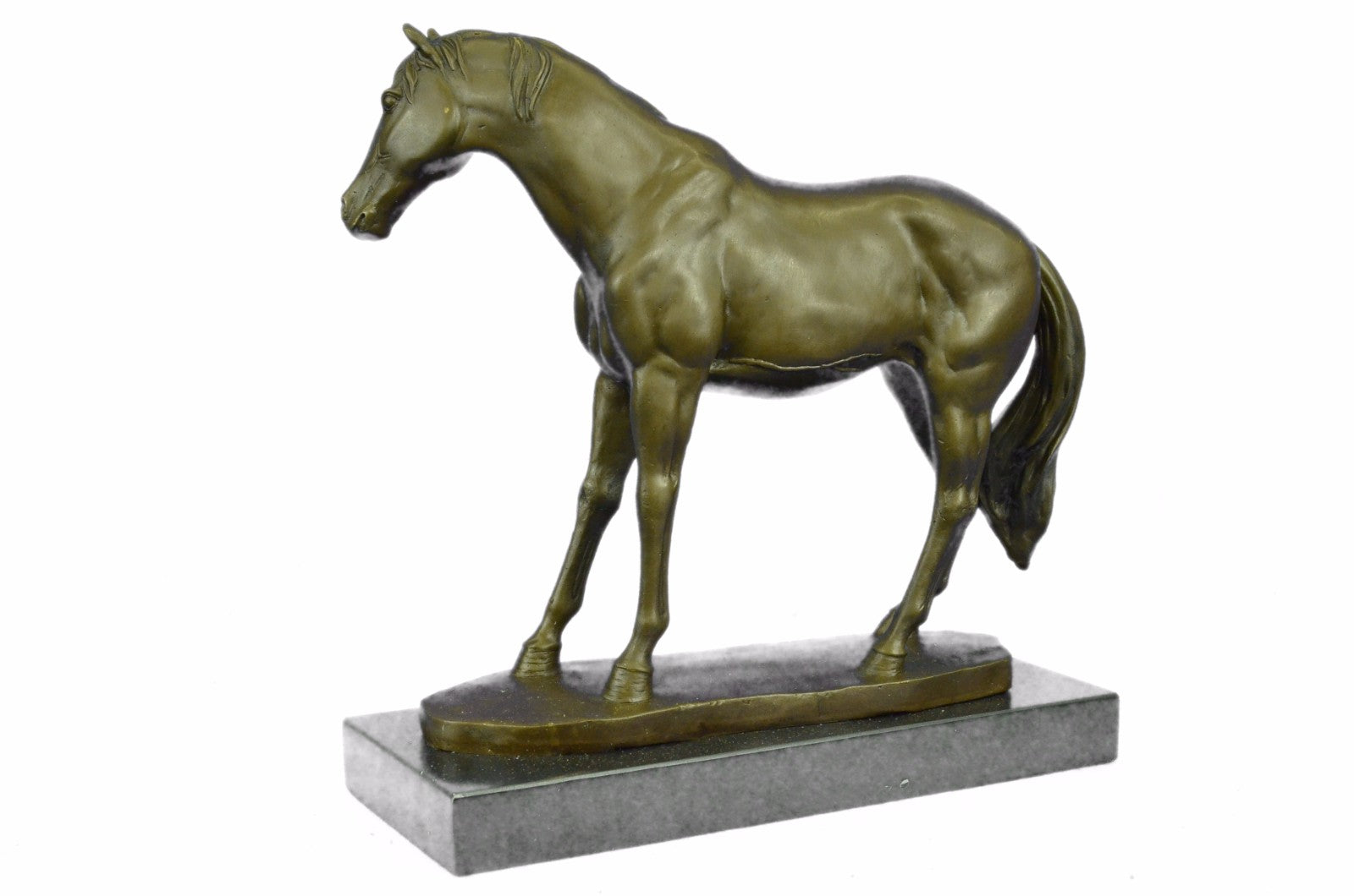 Large 13 Lbs Mene Racing Horse Stallion Bronze SCulpture Hot Cast Figure Decor