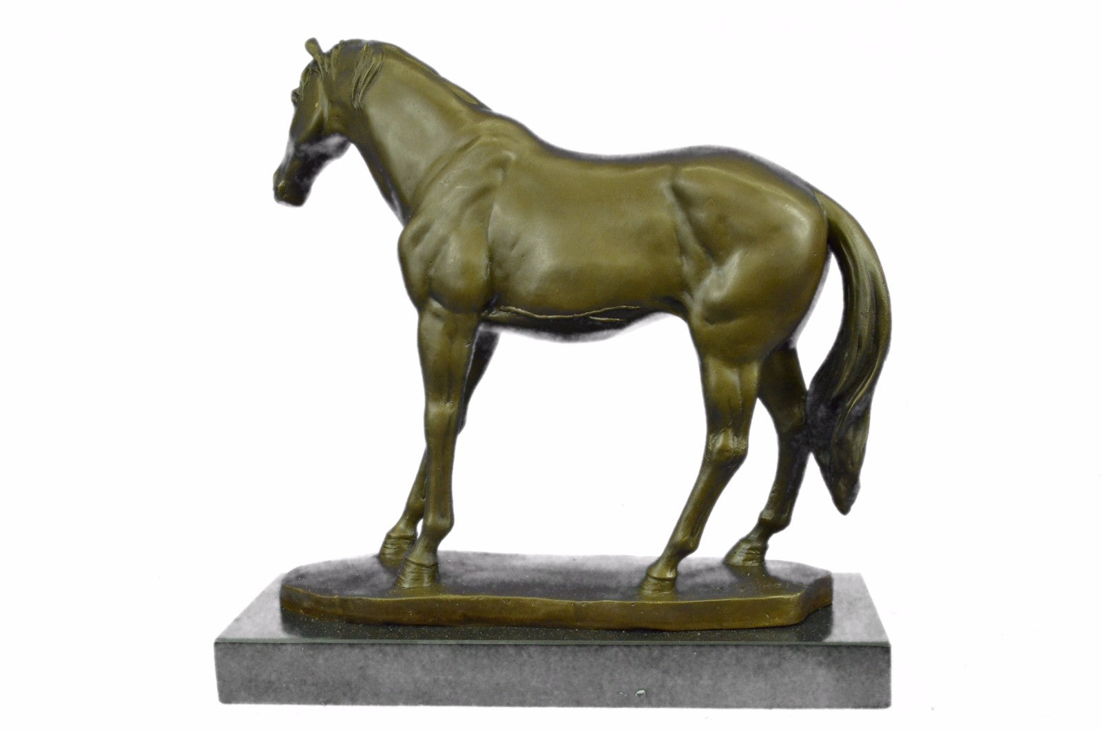 Large 13 Lbs Mene Racing Horse Stallion Bronze SCulpture Hot Cast Figure Decor