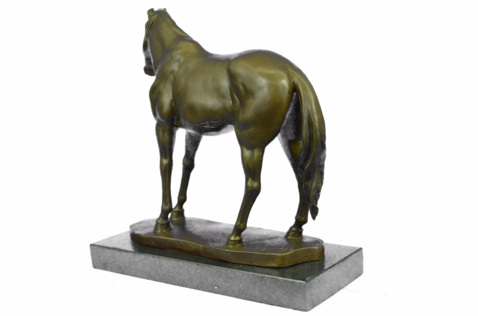 Large 13 Lbs Mene Racing Horse Stallion Bronze SCulpture Hot Cast Figure Decor