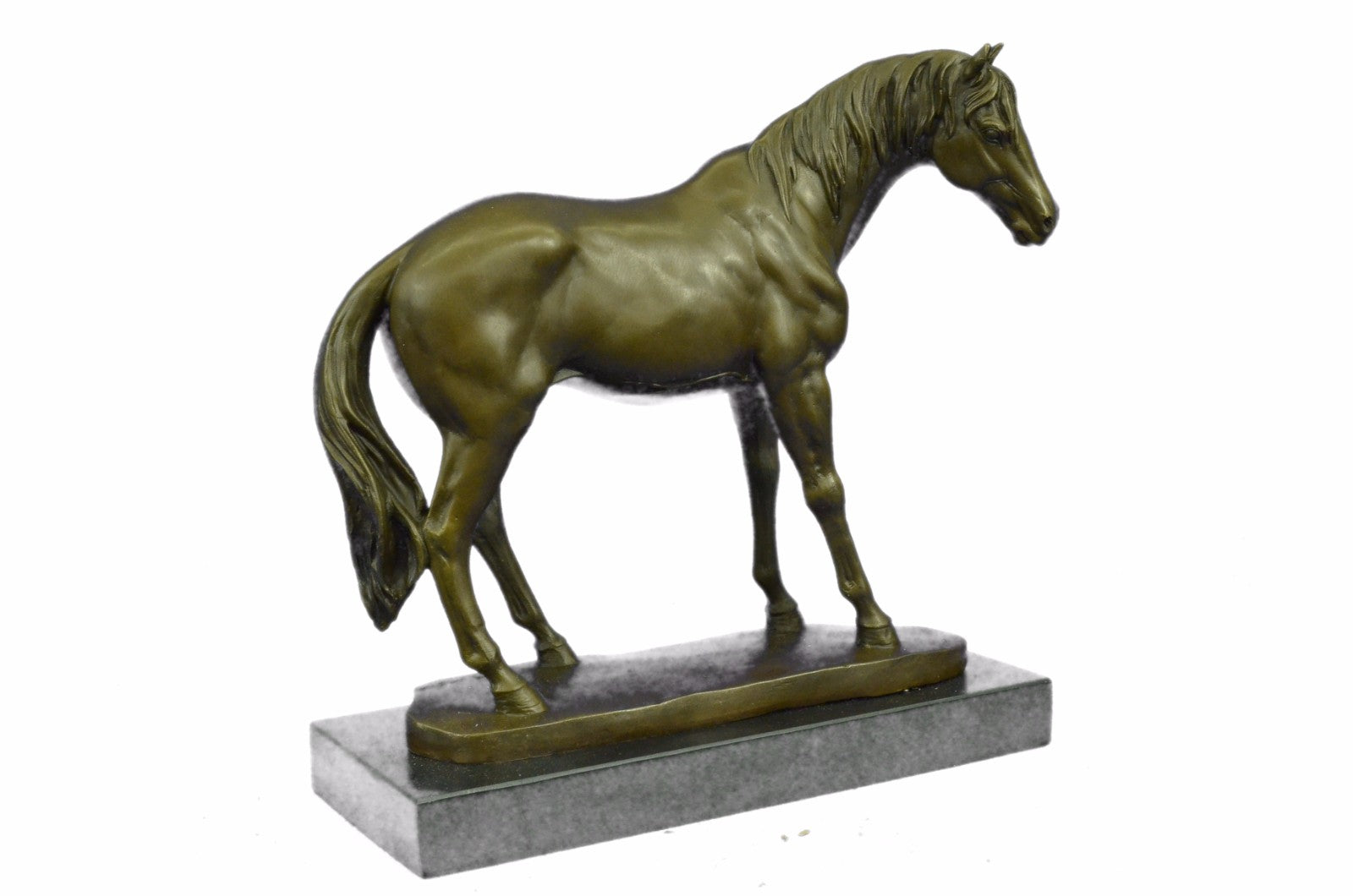 Large 13 Lbs Mene Racing Horse Stallion Bronze SCulpture Hot Cast Figure Decor