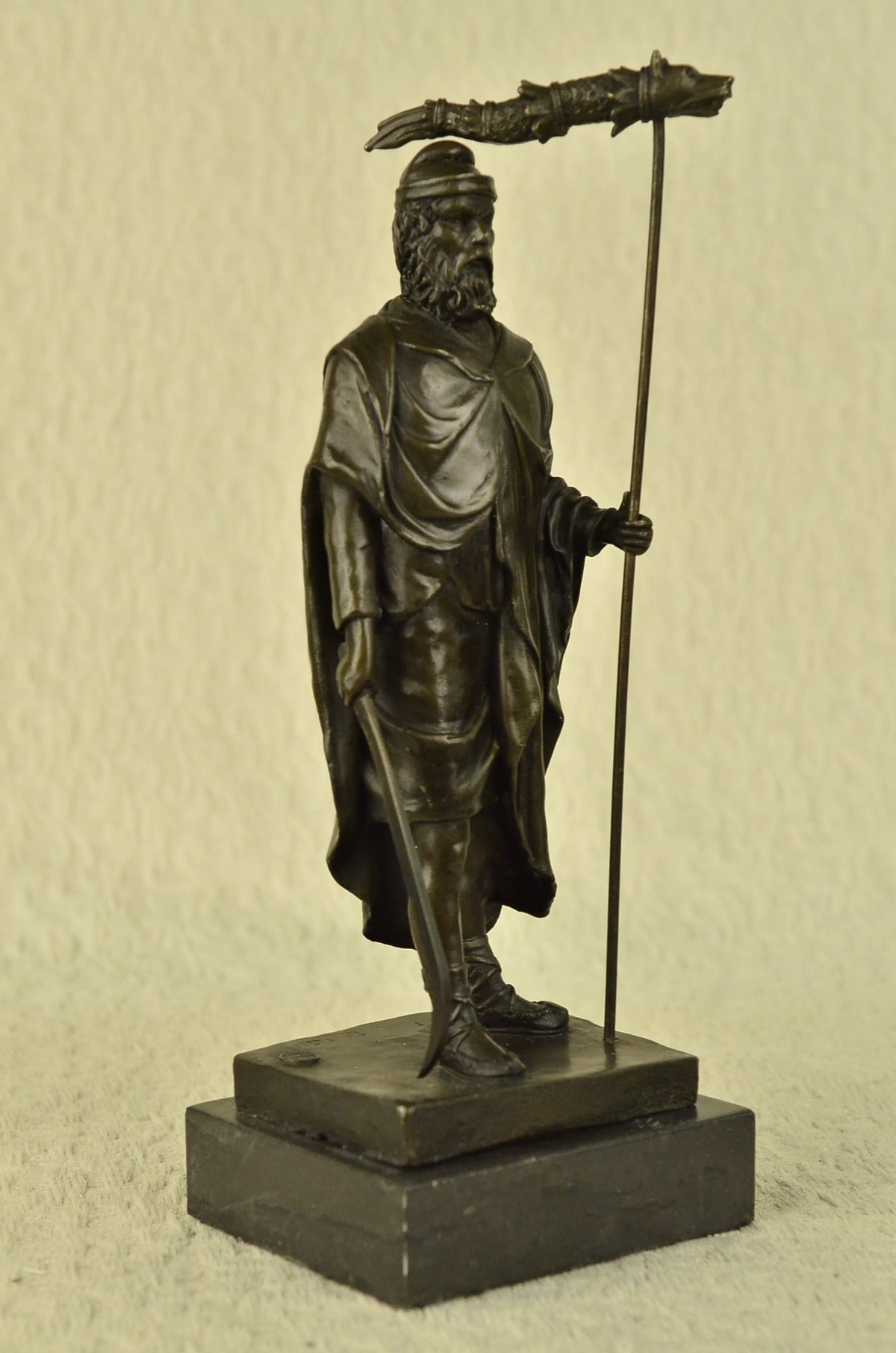 European Made Greek God Saturn Home Office Collectible Bronze Statue Decorative