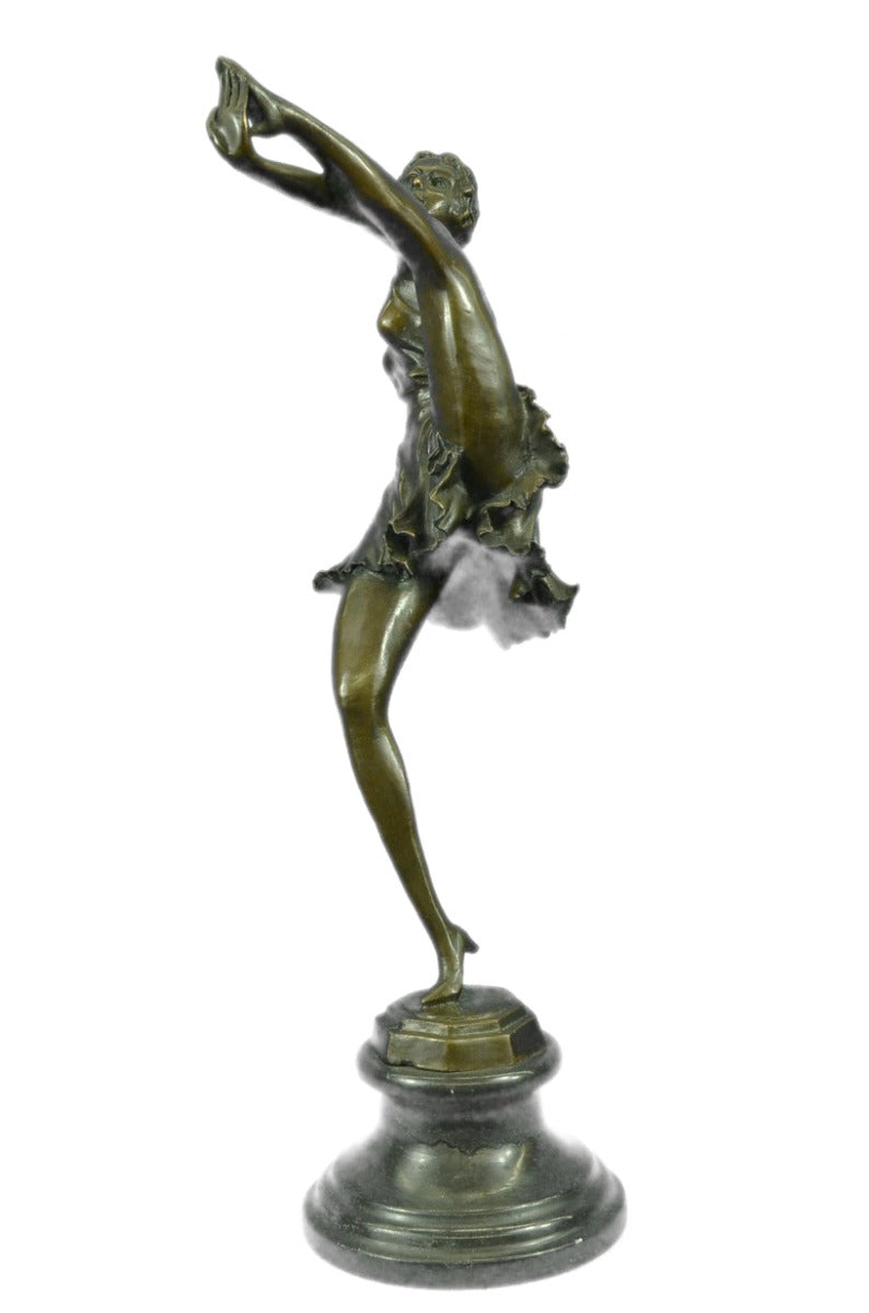 COLLECTIBLE BRONZE SCULPTURE STATUE Dancers 19"Tall Classical Dancer Ballerina