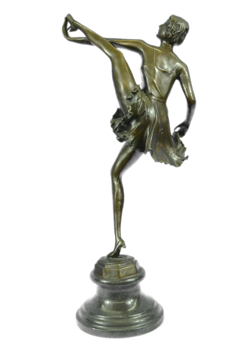 COLLECTIBLE BRONZE SCULPTURE STATUE Dancers 19"Tall Classical Dancer Ballerina