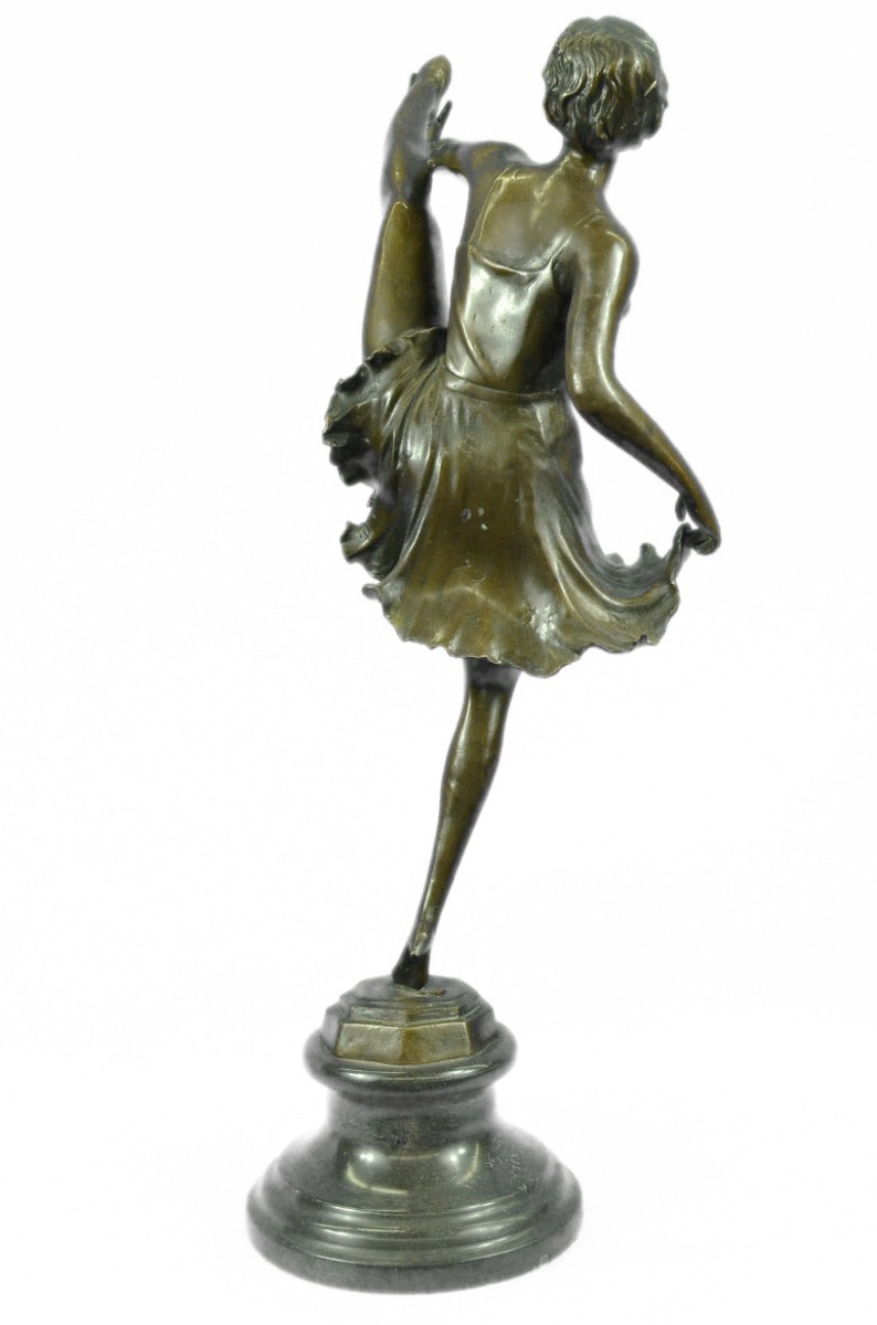 COLLECTIBLE BRONZE SCULPTURE STATUE Dancers 19"Tall Classical Dancer Ballerina