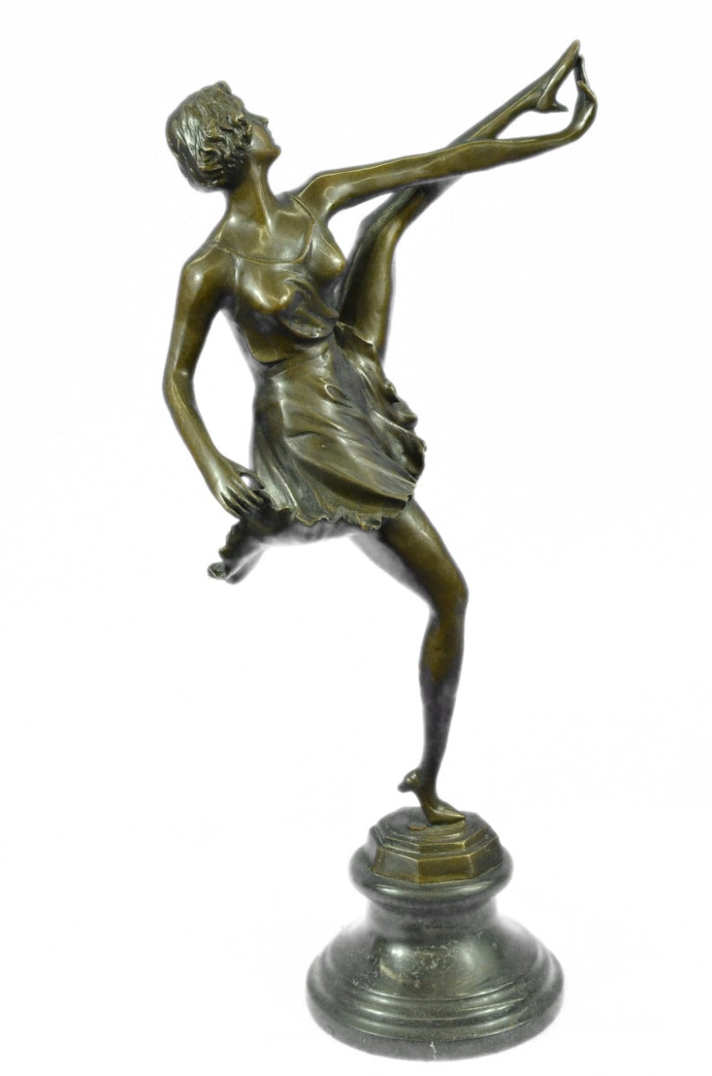 COLLECTIBLE BRONZE SCULPTURE STATUE Dancers 19"Tall Classical Dancer Ballerina