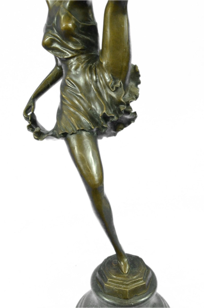 COLLECTIBLE BRONZE SCULPTURE STATUE Dancers 19"Tall Classical Dancer Ballerina