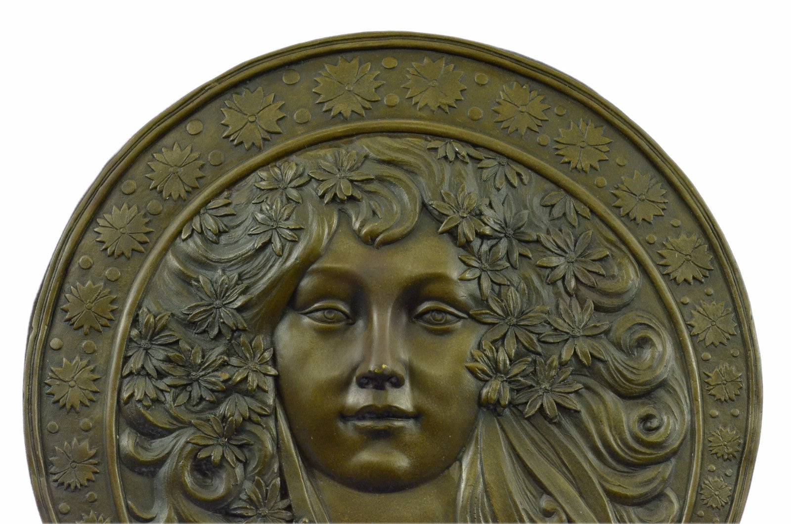 Original Bas Relief By Miguel Lopez Deco Bronze Sculpture Hot Cast Figure Sale