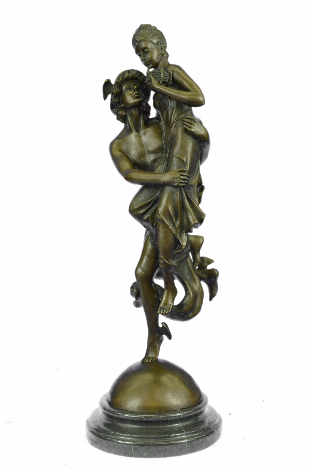 Art Deco Mythical Fantasy Fling Mercury  Hotcast Bronze Masterpiece Figurine Fig