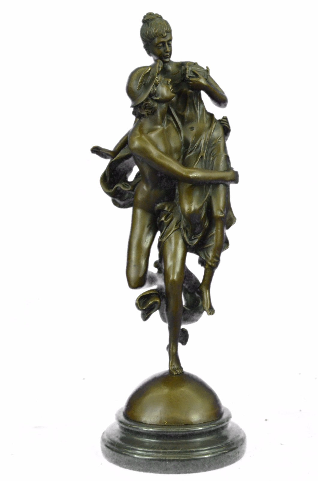 Art Deco Mythical Fantasy Fling Mercury  Hotcast Bronze Masterpiece Figurine Fig