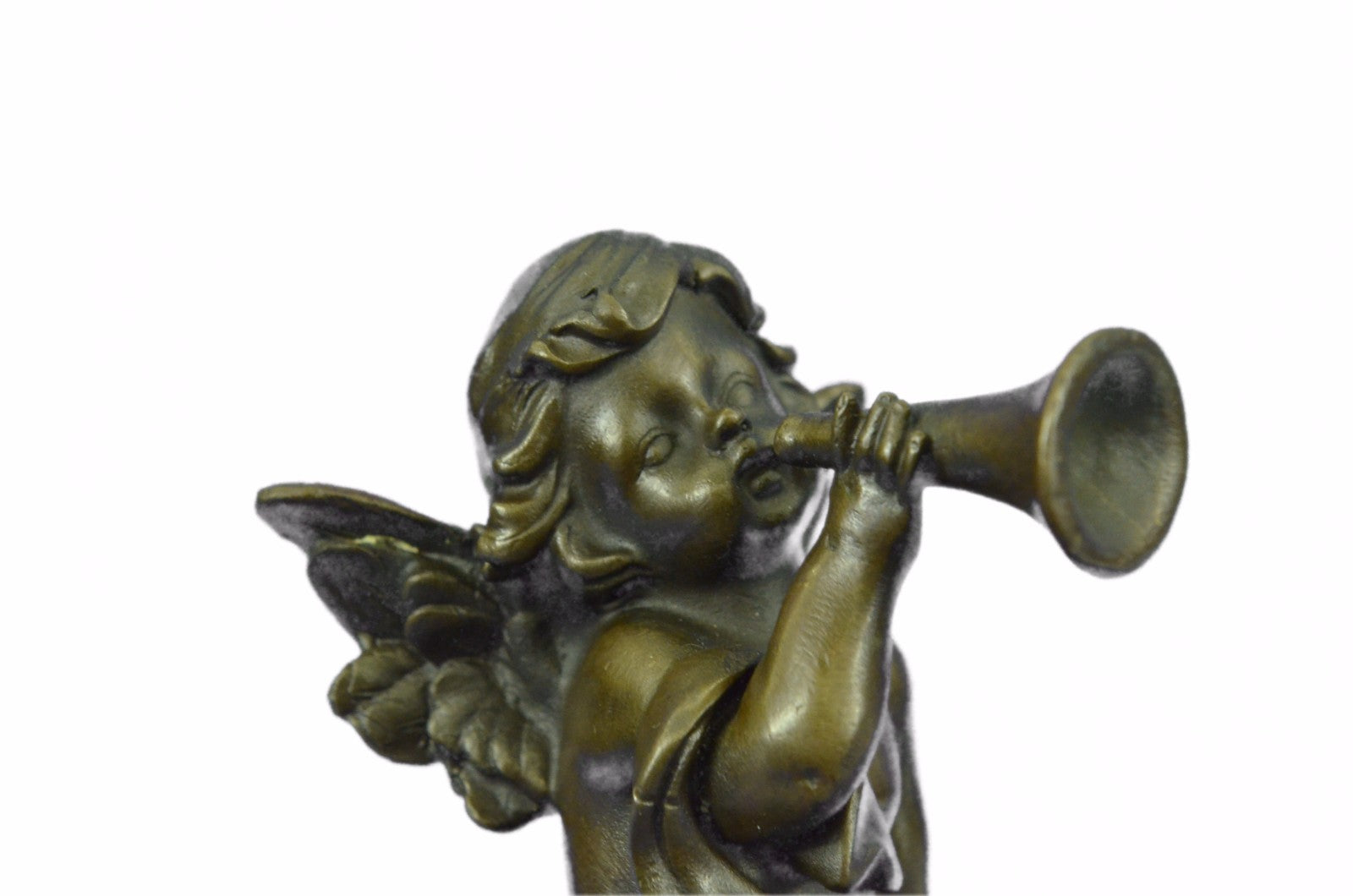 Valentine Day Special Nude Boy Angel Playing his Sweet  La Labia Bronze Sculptur