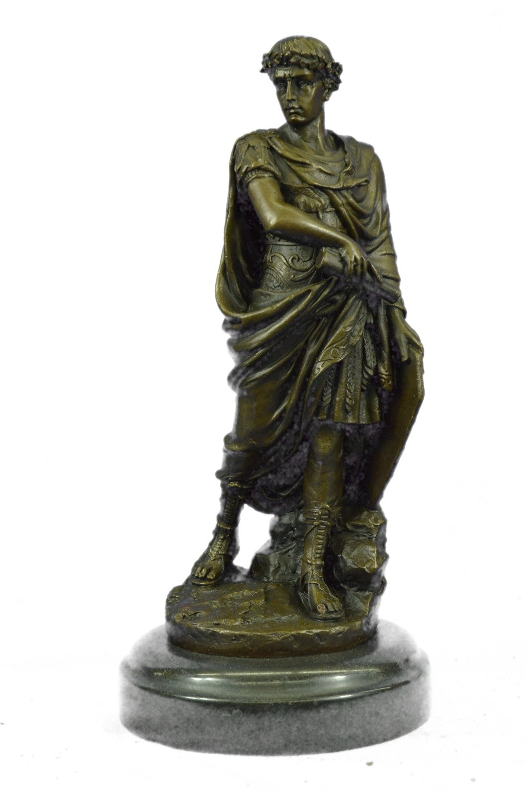 Handcrafted Detailed Julius Caesar Roman Emperor Made by Lost wax Method Bronze