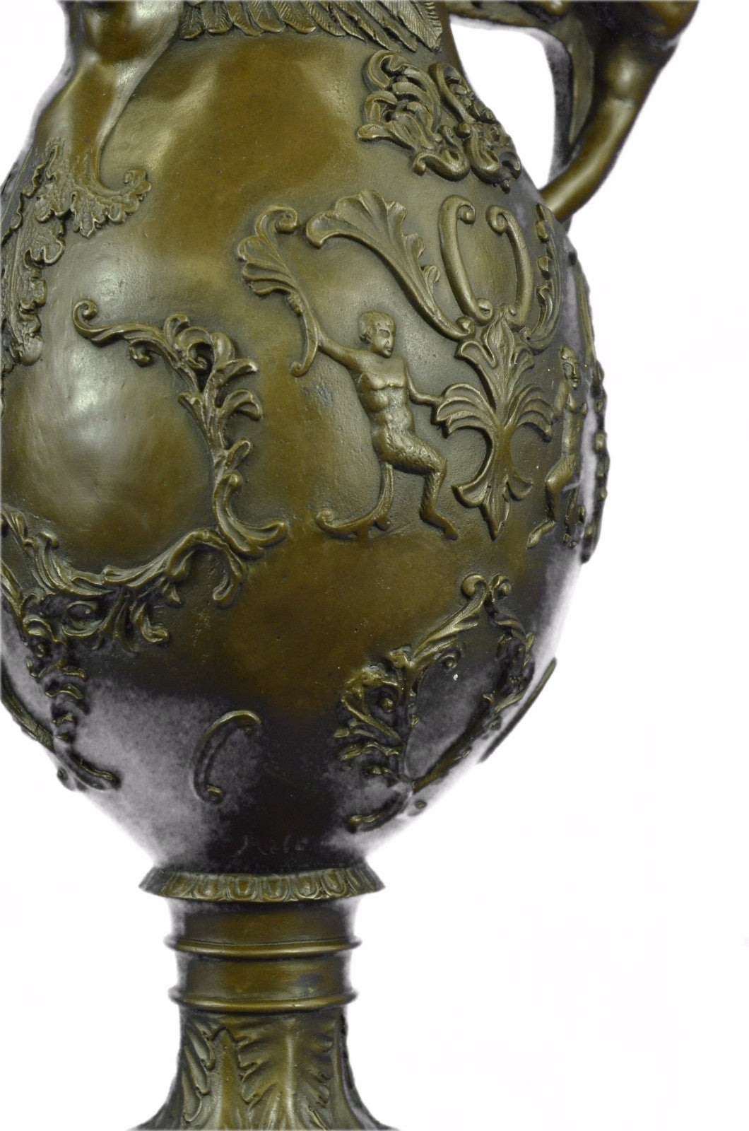 Asia Collectible Decorated Old Handwork Bronze Carved Dragon Vase Detailed Decor